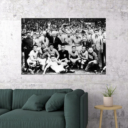 World Cup Champions 1938 Italy Vintage Sport Poster Wall Art Print Home Wall Decor - xonomax