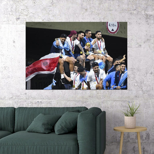 Argentina National Team Celebration World Cup Poster Wall Art Print Home Wall Decor - xonomax
