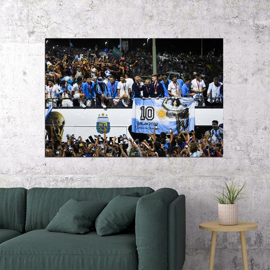 Argentina National Football Team Celebration World Cup Poster Wall Art Print Home Wall Decor - xonomax