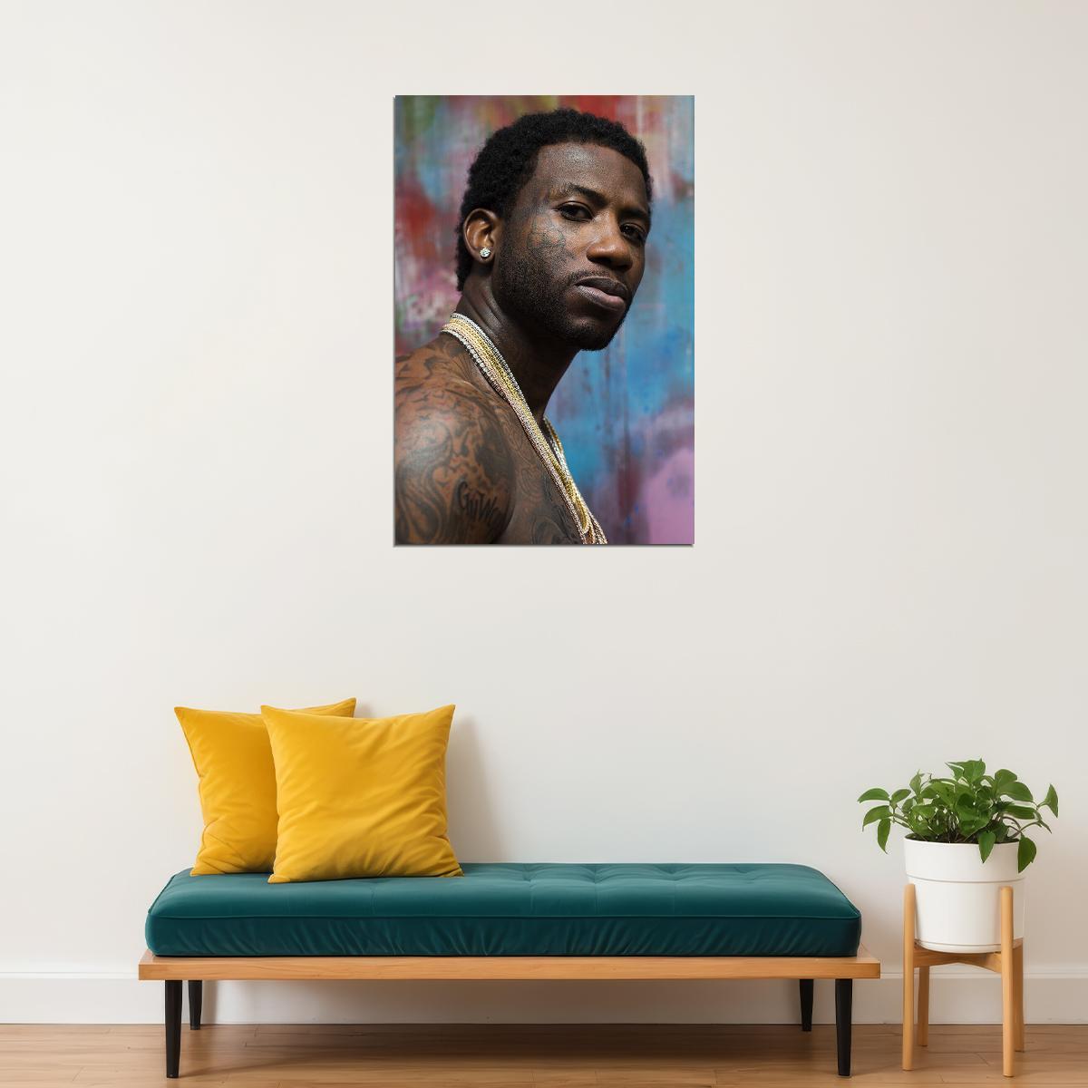 Gucci Mane Celebrity Rap Music Singer Artist Poster Wall Art Print Home Wall Decor - xonomax