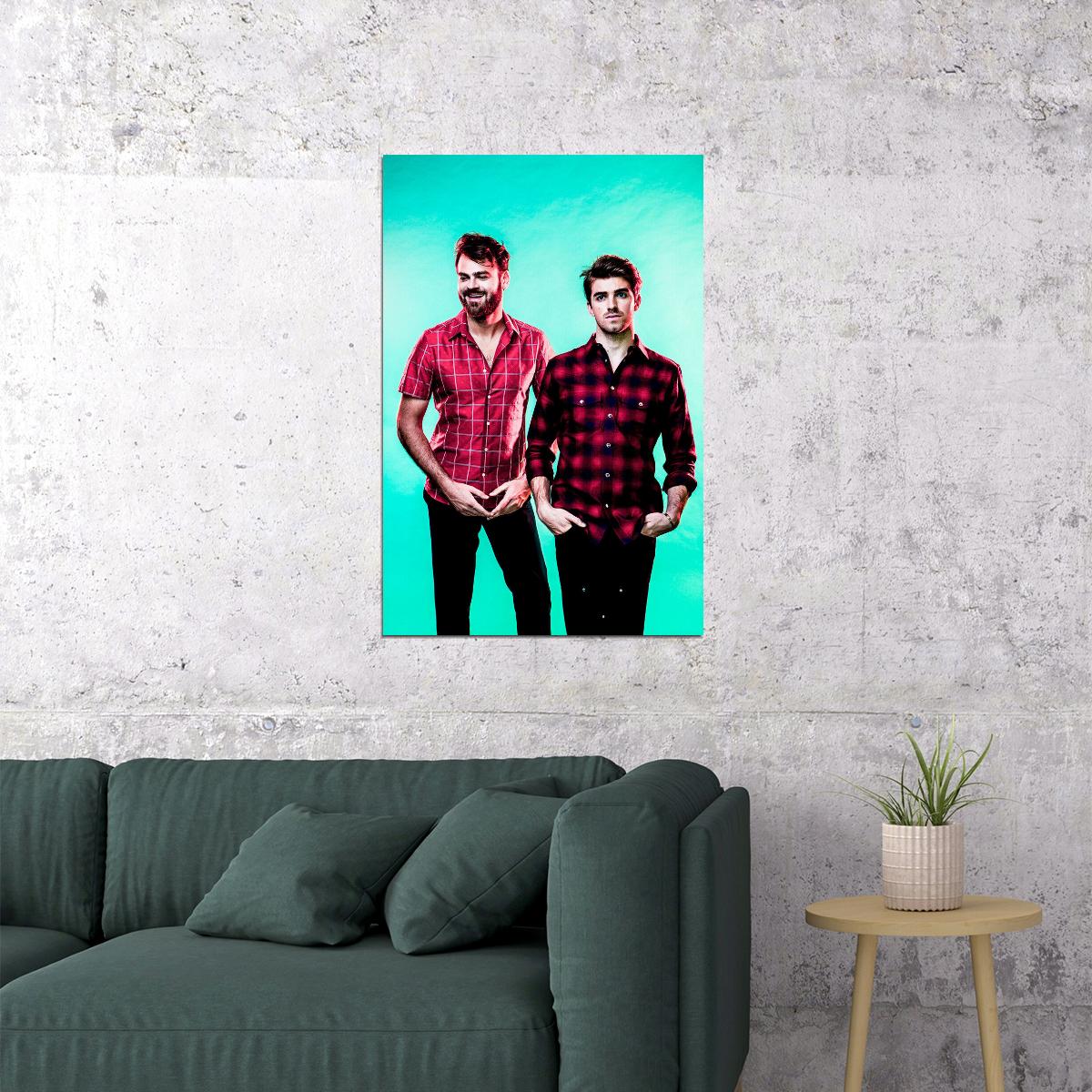 The Chainsmokers Music Band Singer Deejay Poster Wall Art Print Home Wall Decor - xonomax