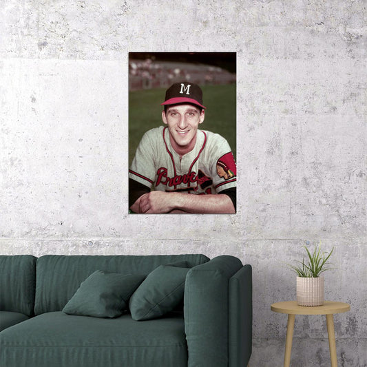 Warren Spahn American Baseball Athlete Style Poster Wall Art Print Home Wall Decor - xonomax