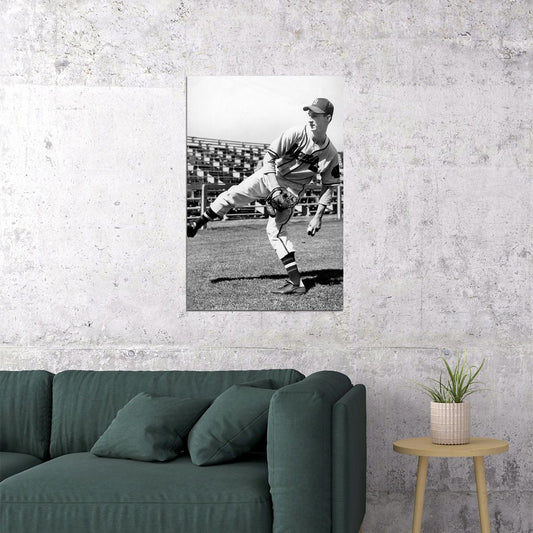 Warren Spahn American Baseball Athlete Sports Poster Wall Art Print Home Wall Decor - xonomax