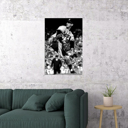 Warren Spahn Celebrity American Baseball Player Poster Wall Art Print Home Wall Decor - xonomax