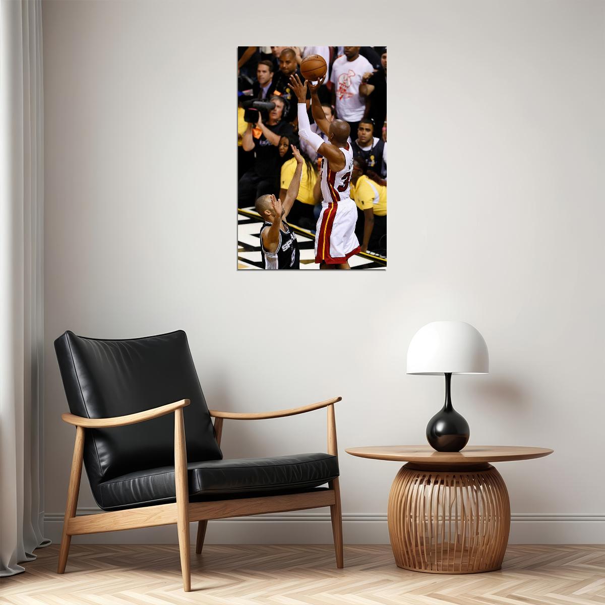 Ray Allen Nba Finals Winning Shot Basketball Poster Wall Art Print Home Wall Decor - xonomax