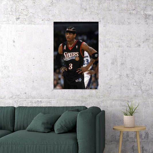 Allen Iverson American Basketball Sports Poster Wall Art Print Home Wall Decor - xonomax