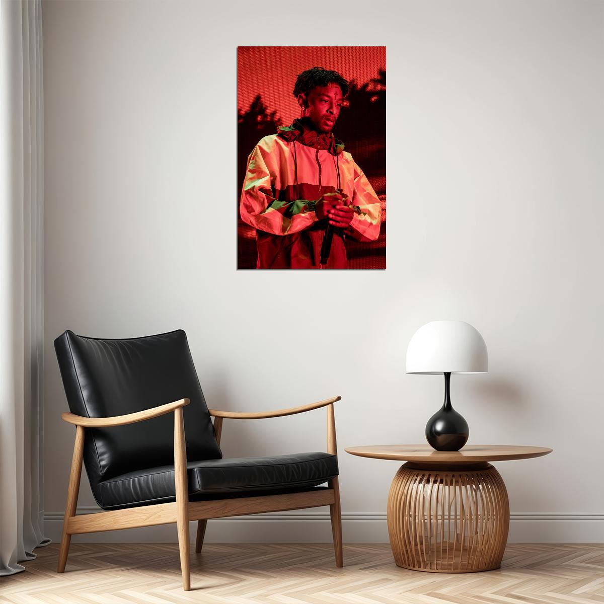 21 Savage Rap Music Musician Producer Poster Wall Art Print Home Wall Decor - xonomax