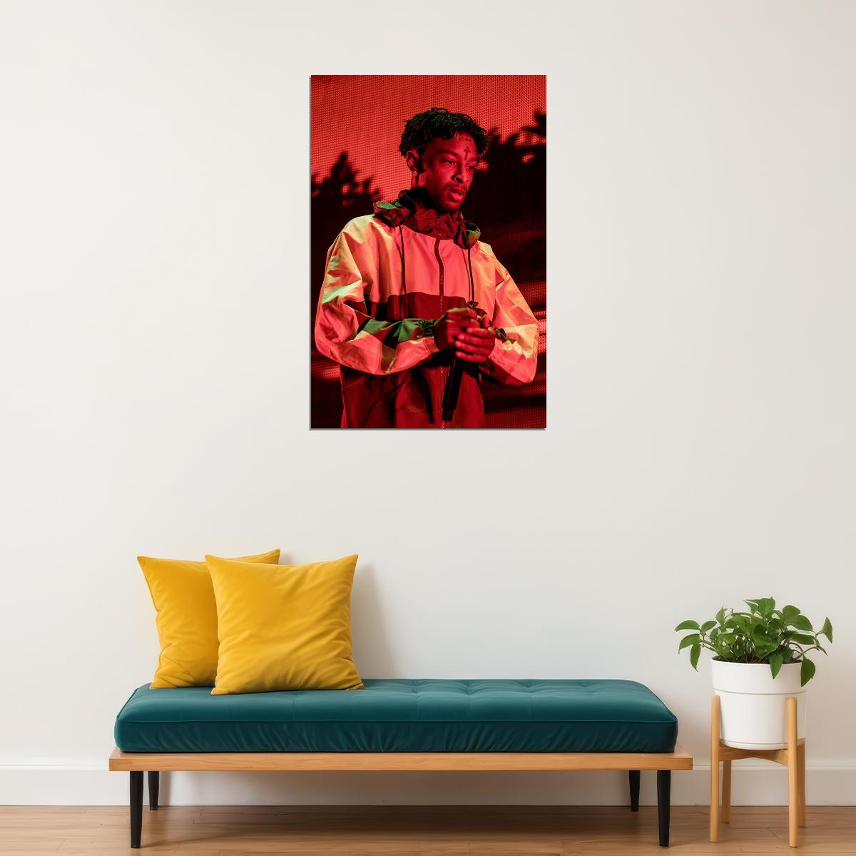 21 Savage Rap Music Musician Producer Poster Wall Art Print Home Wall Decor - xonomax