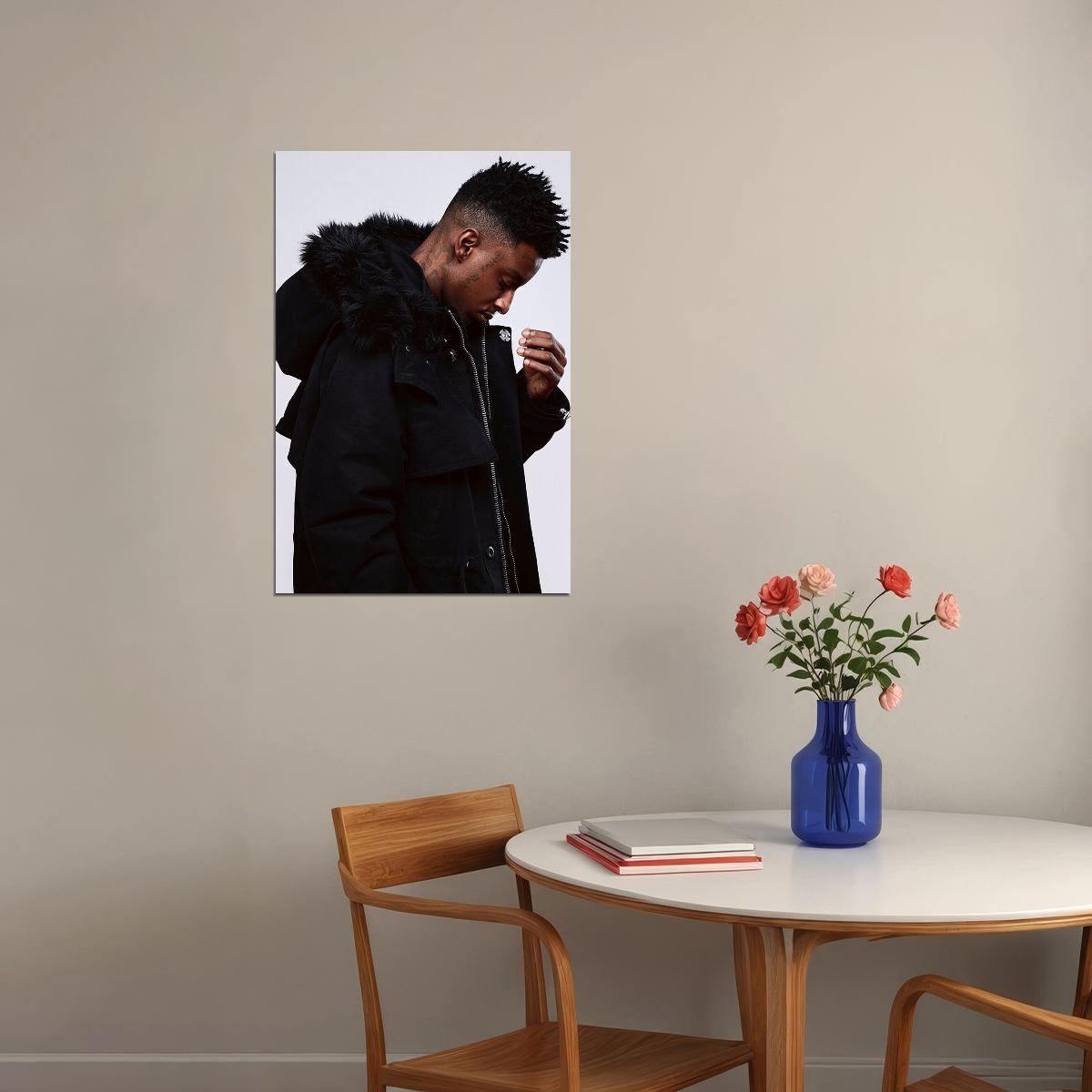 21 Savage Celebrity Singer Rapper Producer Poster Wall Art Print Home Wall Decor - xonomax