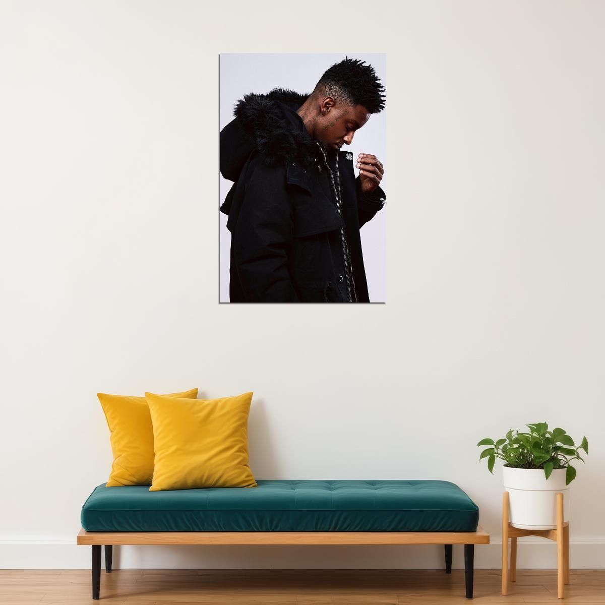21 Savage Celebrity Singer Rapper Producer Poster Wall Art Print Home Wall Decor - xonomax