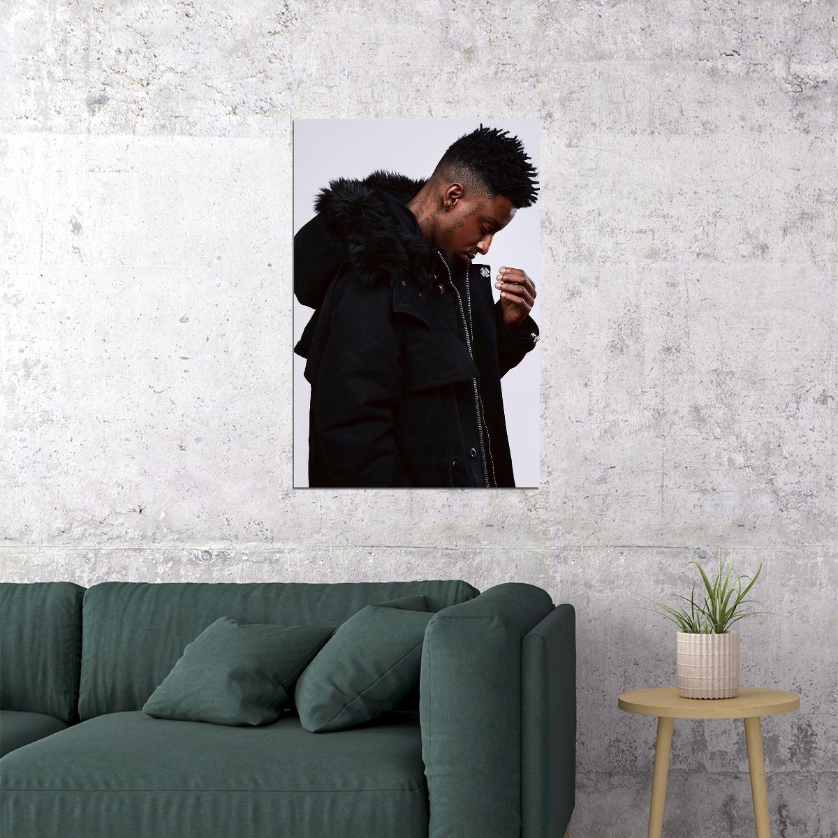 21 Savage Celebrity Singer Rapper Producer Poster Wall Art Print Home Wall Decor - xonomax