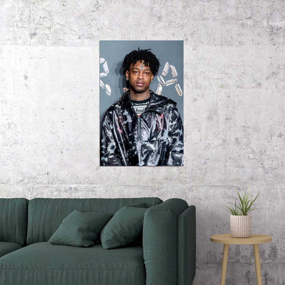 21 Savage Celebrity Singer Rapper Music Poster Wall Art Print Home Wall Decor - xonomax