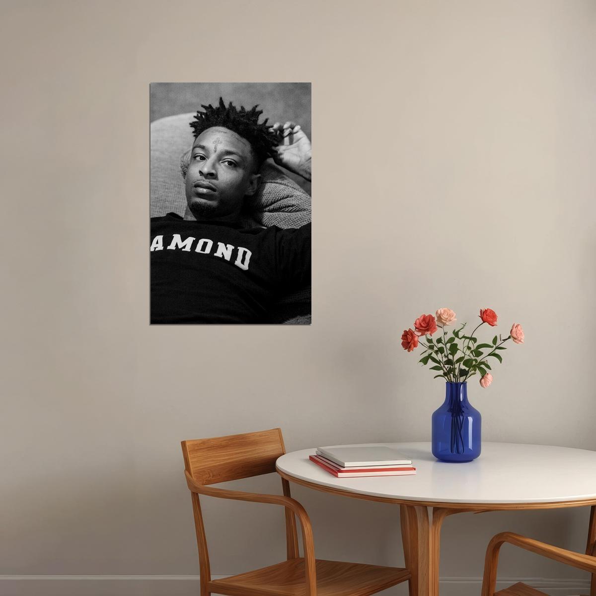 21 Savage Celebrity Singer Rap Music Poster Wall Art Print Home Wall Decor - xonomax