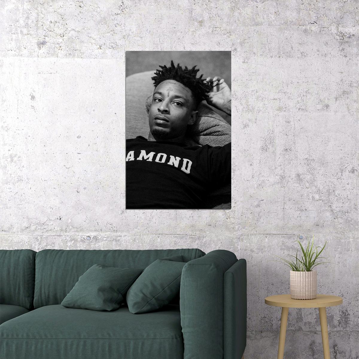 21 Savage Celebrity Singer Rap Music Poster Wall Art Print Home Wall Decor - xonomax