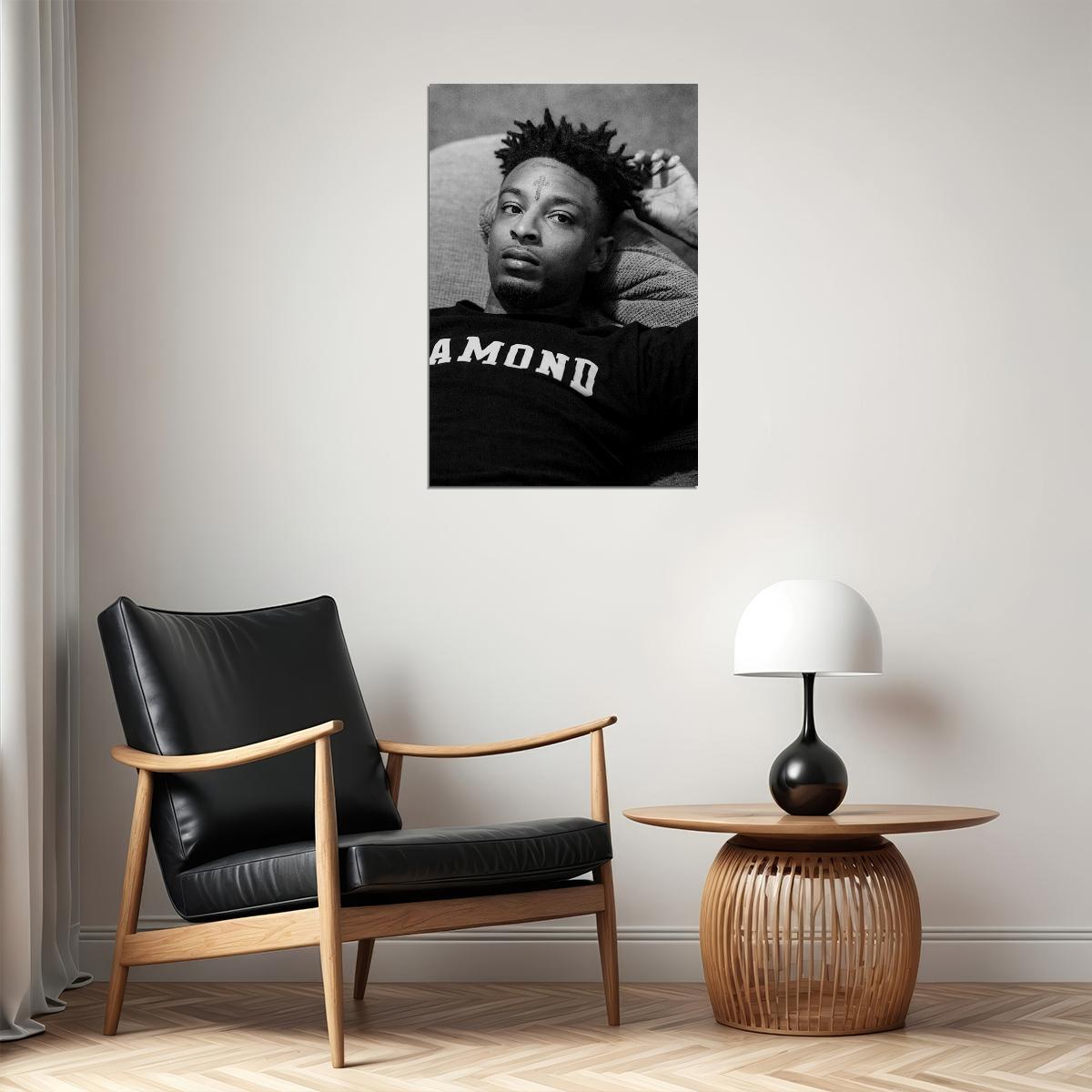 21 Savage Celebrity Singer Rap Music Poster Wall Art Print Home Wall Decor - xonomax