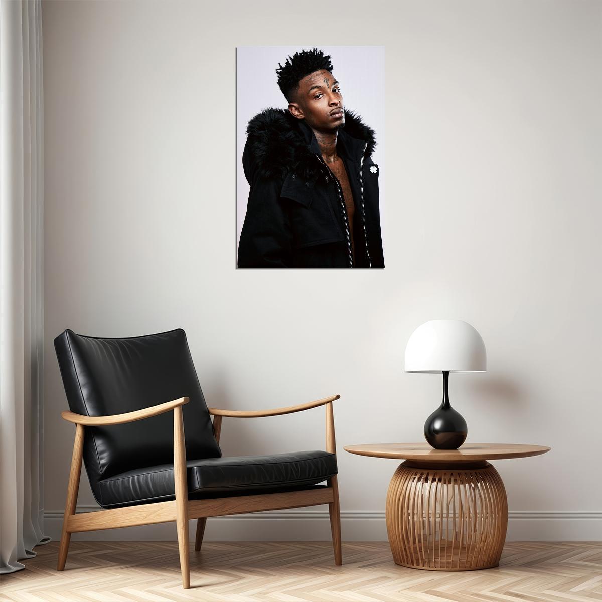 21 Savage Celebrity Singer Musician Poster Wall Art Print Home Wall Decor - xonomax