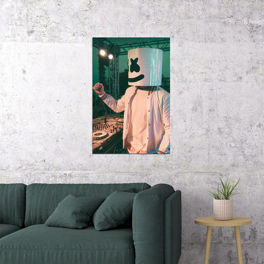 Marshmello Music Producer Stage Performer Artist Poster Wall Art Print Home Wall Decor - xonomax