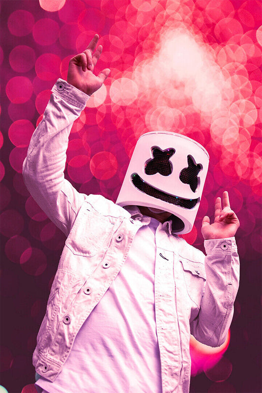 Marshmello Music Producer Stage Performer Poster Wall Art Print Home Wall Decor - xonomax