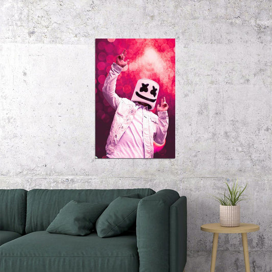 Marshmello Music Producer Stage Performer Poster Wall Art Print Home Wall Decor - xonomax