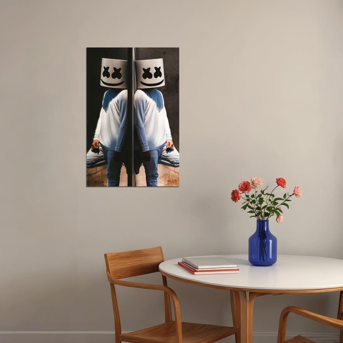 Marshmello Celebrity Music Producer Dance Poster Wall Art Print Home Wall Decor - xonomax