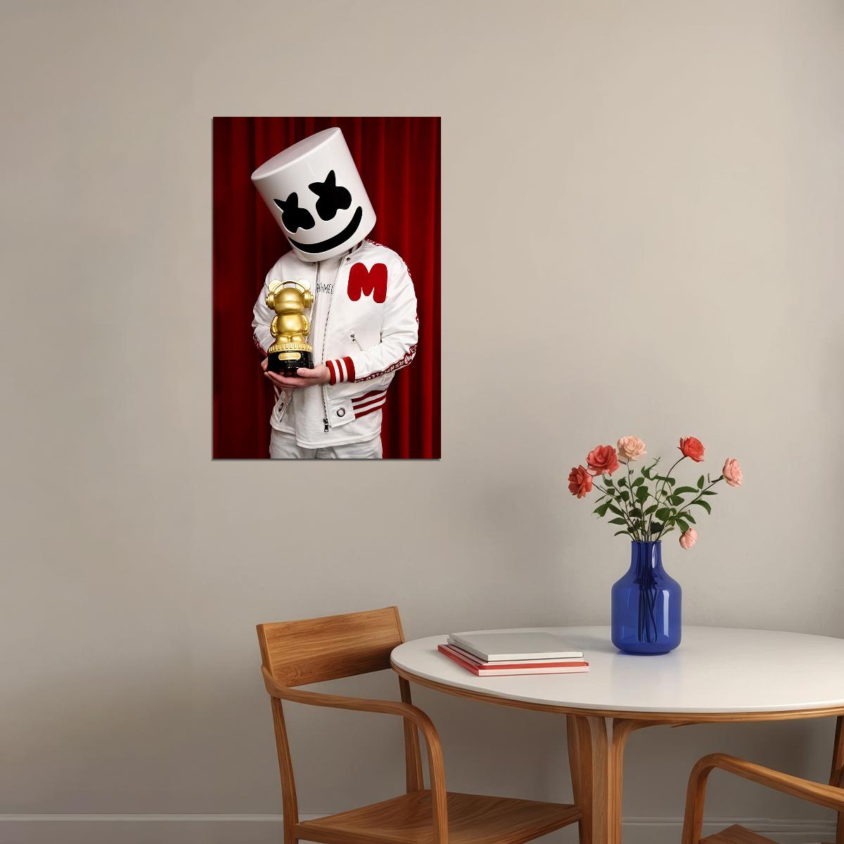 Marshmello Celebrity Music Producer Deejay Poster Wall Art Print Home Wall Decor - xonomax