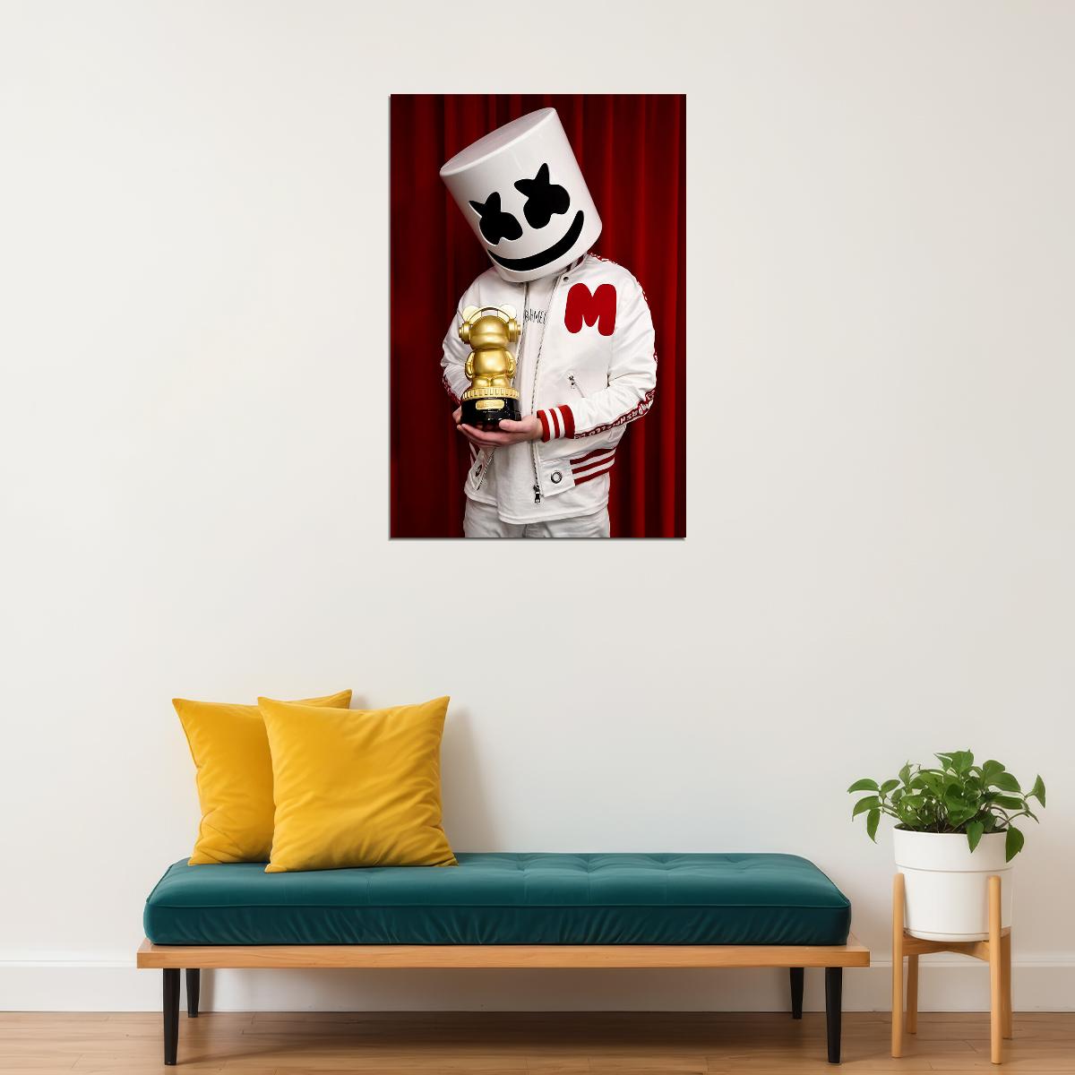 Marshmello Celebrity Music Producer Deejay Poster Wall Art Print Home Wall Decor - xonomax