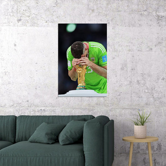 Martinez 2022 World Soccer Trophy Argentina Football Poster Wall Art Print Home Wall Decor - xonomax