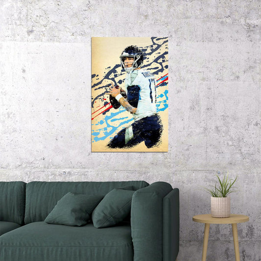 Tennessee Titans Ryan Tannehill American Football Player Poster Wall Art Print Home Wall Decor - xonomax