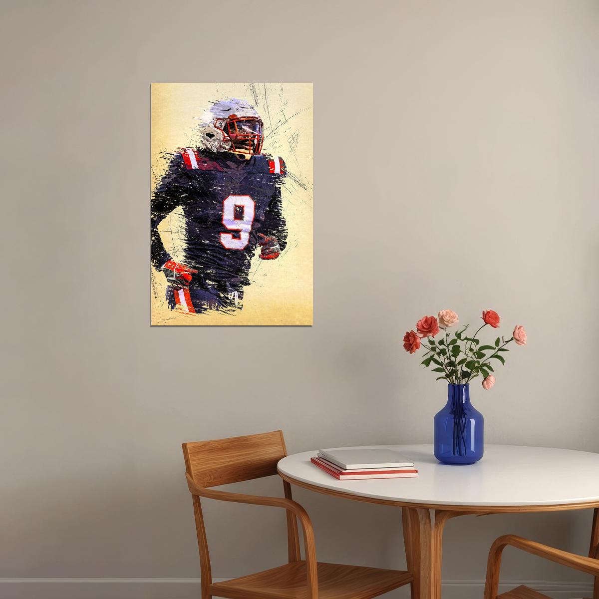 New England Patriots Matt Judon American Football Player Poster Wall Art Print Home Wall Decor - xonomax