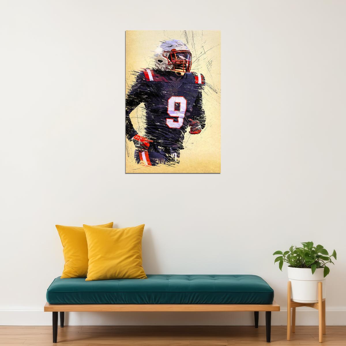 New England Patriots Matt Judon American Football Player Poster Wall Art Print Home Wall Decor - xonomax
