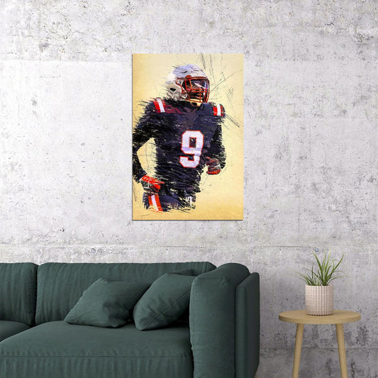 New England Patriots Matt Judon American Football Player Poster Wall Art Print Home Wall Decor - xonomax