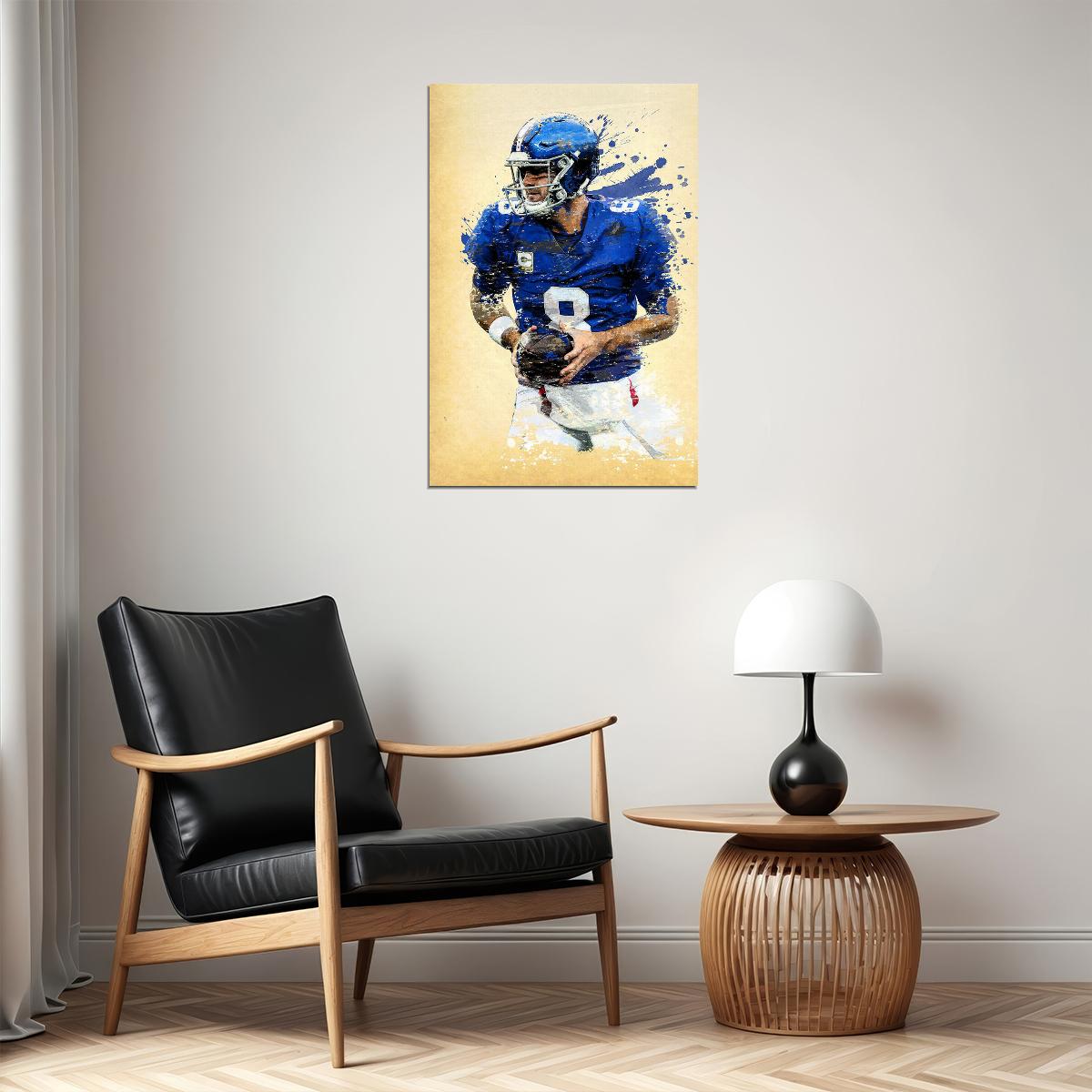 New York Giants Daniel Jones American Football Player Poster Wall Art Print Home Wall Decor - xonomax