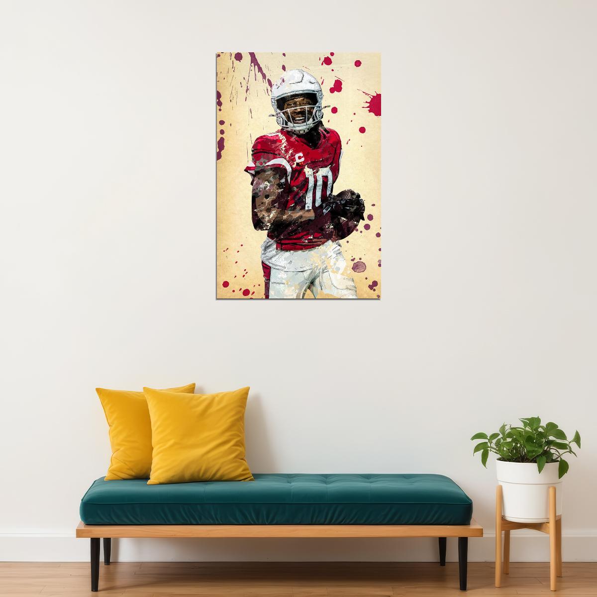 Arizona Cardinals Deandre Hopkins American Footballer Poster Wall Art Print Home Wall Decor - xonomax