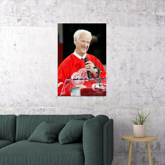 Howe Vintage Ice Hockey Athlete Style Sports Poster Wall Art Print Home Wall Decor - xonomax