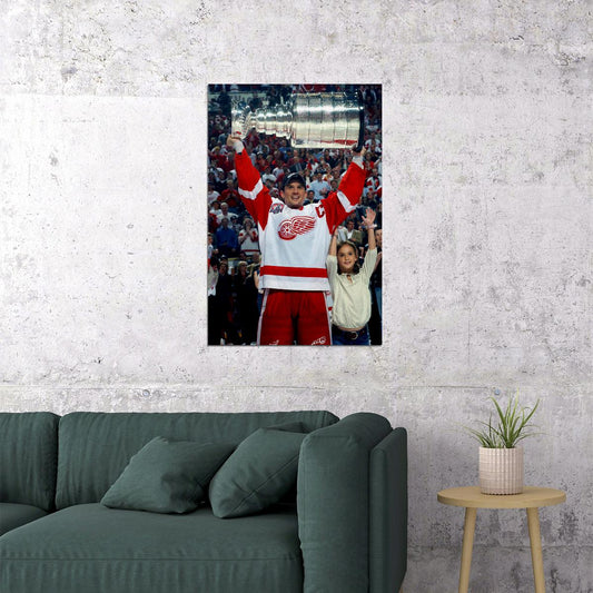 Steve Yzerman İce Hockey Player Sports Poster Wall Art Print Home Wall Decor - xonomax