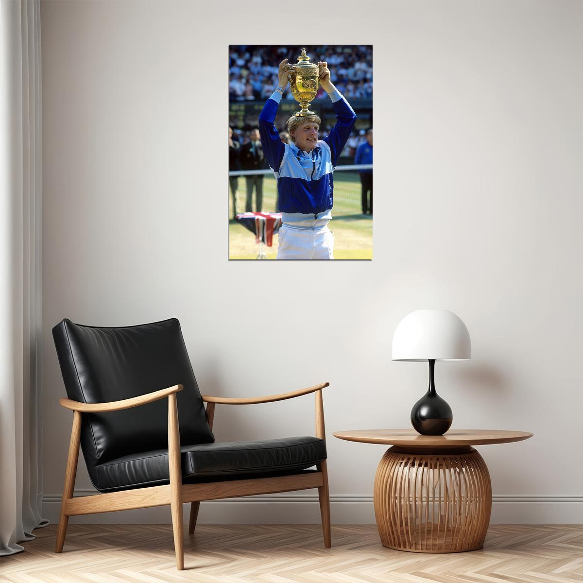 Boris Becker Celebrity Tennis Player Tennis Match Poster Wall Art Print Home Wall Decor - xonomax