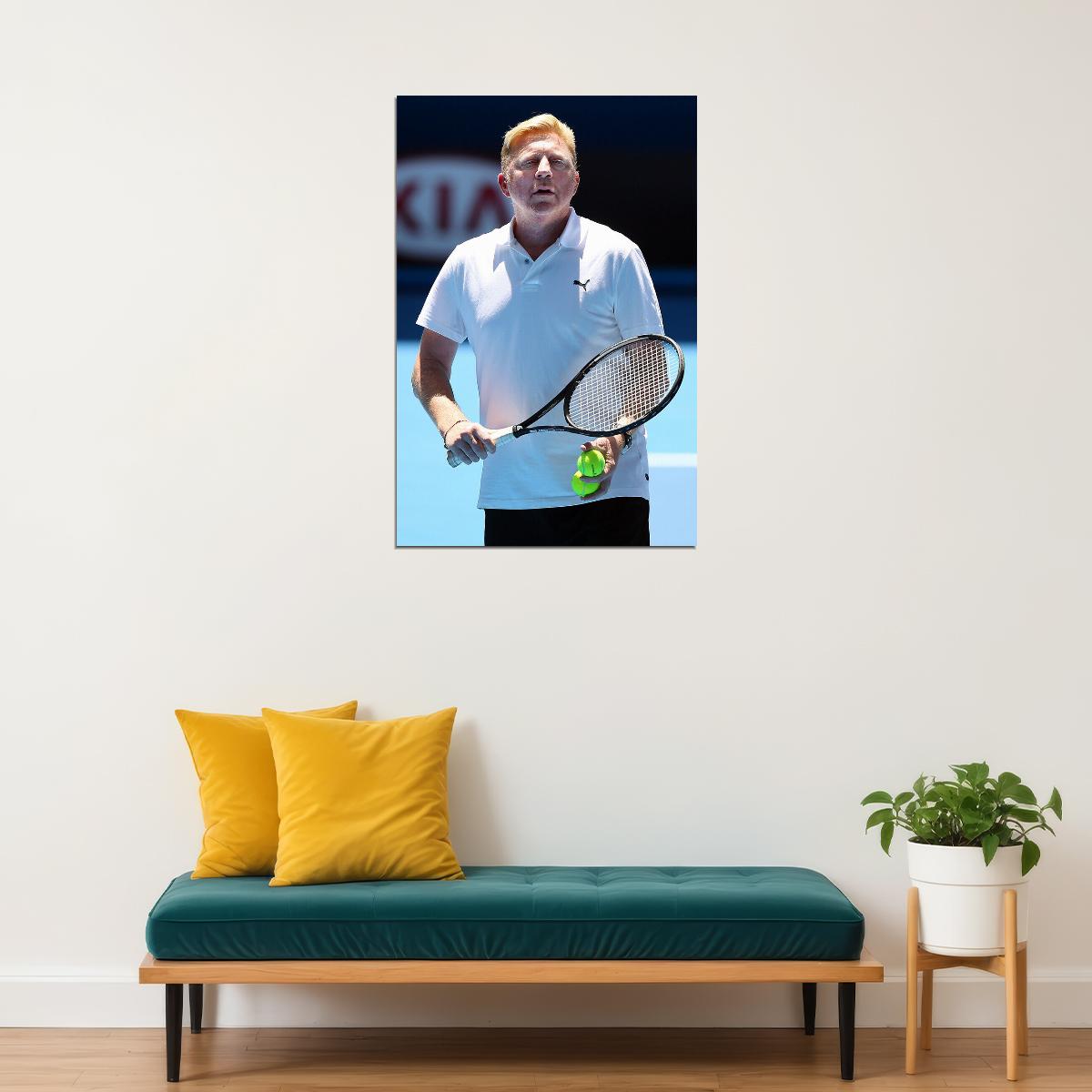 Boris Becker German Tennis Player Tennis Equipment Poster Wall Art Print Home Wall Decor - xonomax