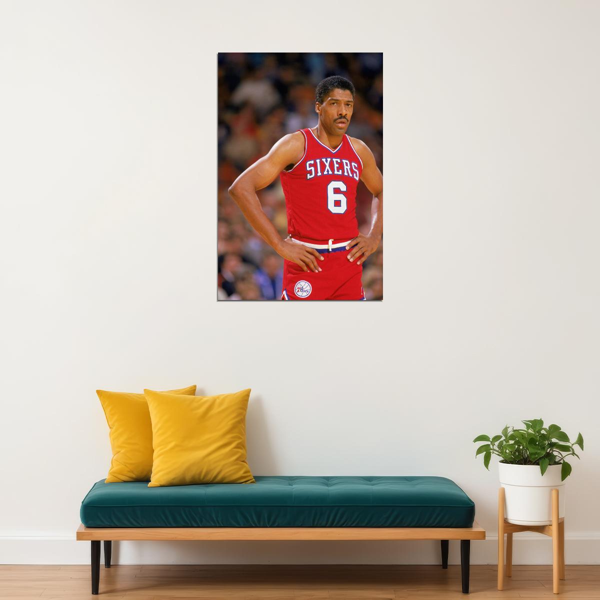 Dr J Julius Erving American Basketball Sports Poster Wall Art Print Home Wall Decor - xonomax