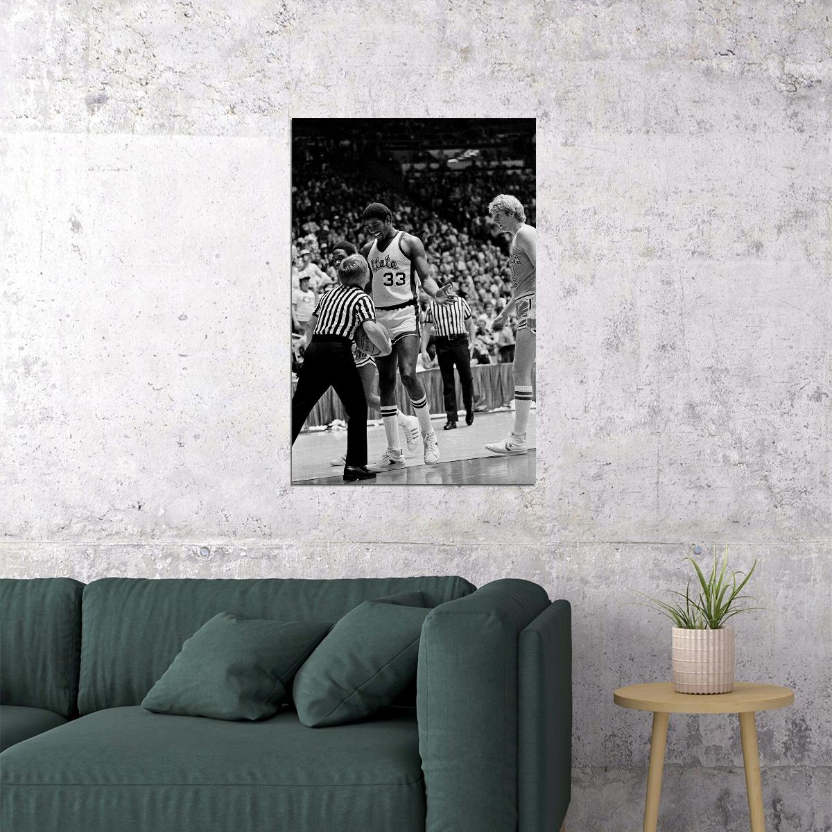 Earvin And Larry Bird American Basketball Poster Wall Art Print Home Wall Decor - xonomax