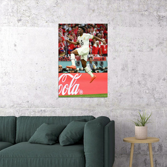 Kudus Mohammed Goal Celebration Ghana World Cup Poster Wall Art Print Home Wall Decor - xonomax