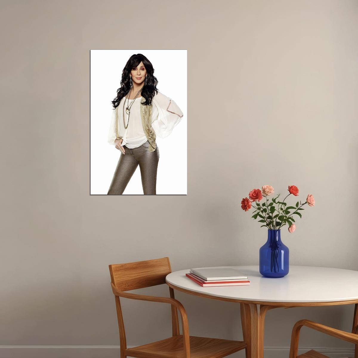 Cher 80s 90s Celebrity Music Singer Actress Poster Wall Art Print Home Wall Decor - xonomax