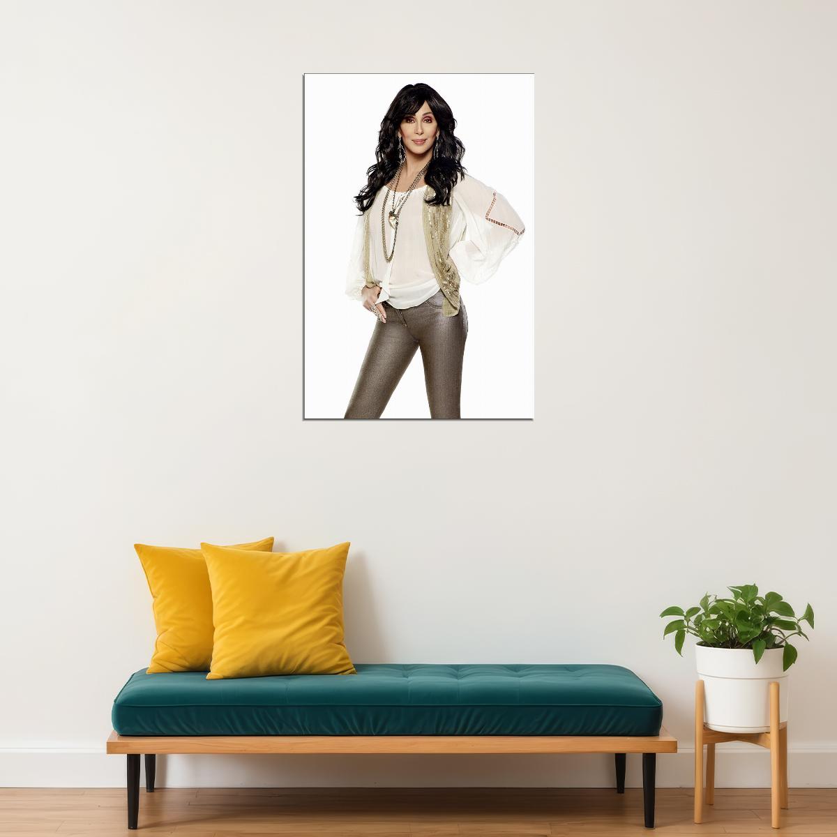 Cher 80s 90s Celebrity Music Singer Actress Poster Wall Art Print Home Wall Decor - xonomax