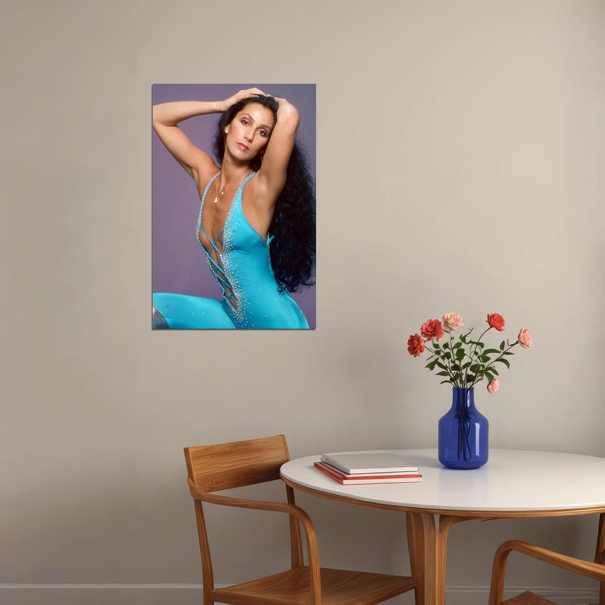 Cher 80s 90s Celebrity Singer Movie Actress Poster Wall Art Print Home Wall Decor - xonomax