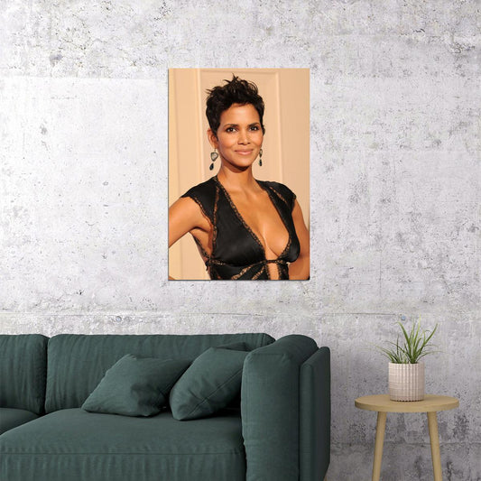 Halle Berry 80s 90s Celebrity Model Actress Poster Wall Art Print Home Wall Decor - xonomax