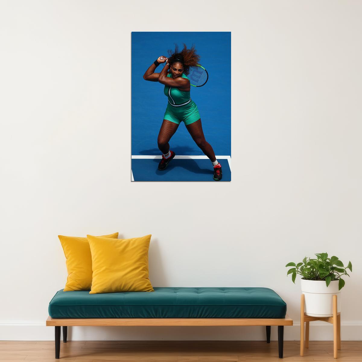 Serena Williams Tennis Champion Top Player Poster Wall Art Print Home Wall Decor