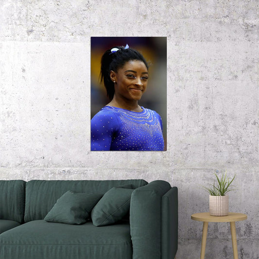 Simone Biles Female Gymnastics Athlete Medal Poster Wall Art Print Home Wall Decor - xonomax