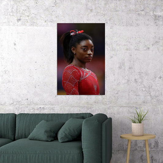 Simone Biles Famous Gymnastics Athlete Sports Poster Wall Art Print Home Wall Decor - xonomax