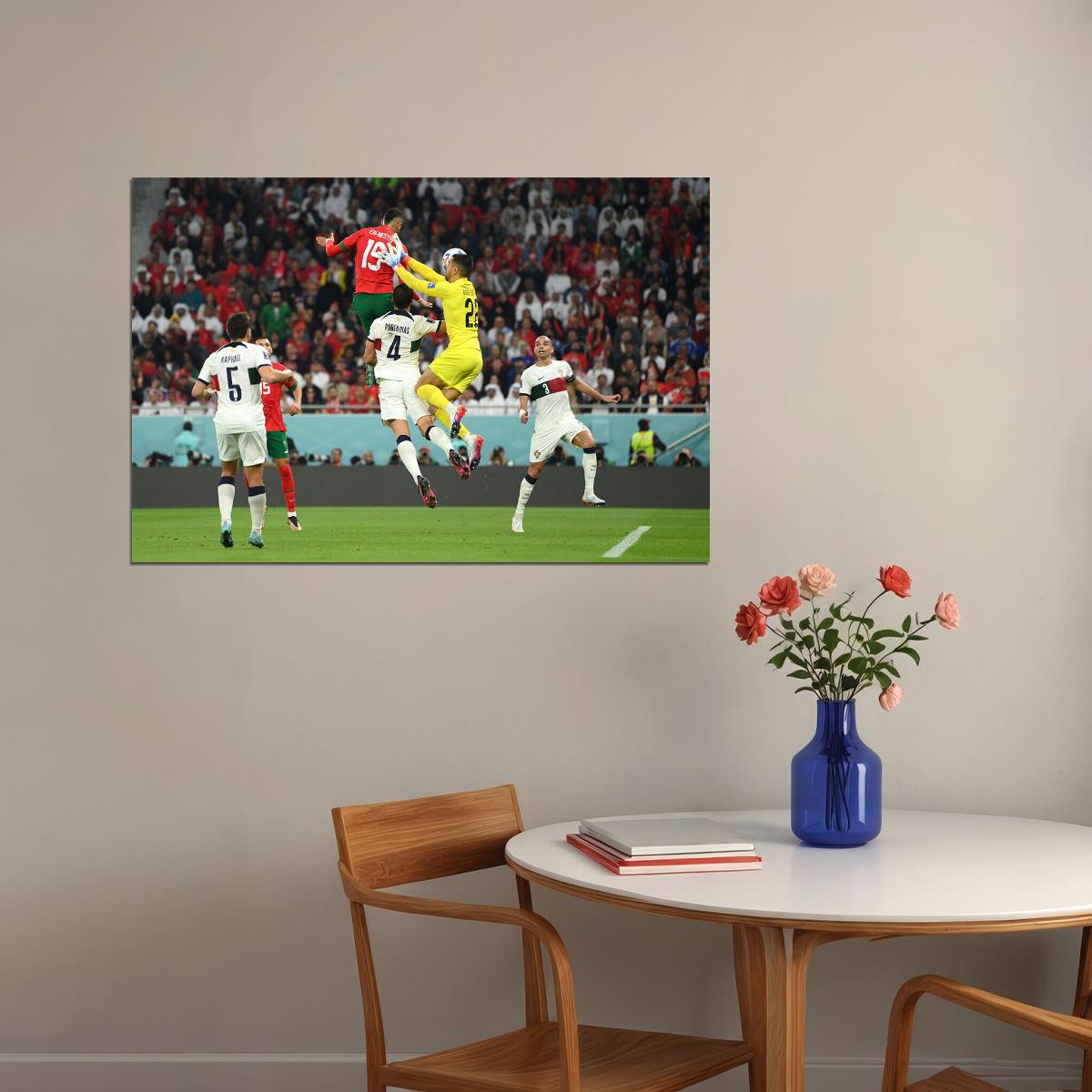 Youssef En Nesyri Goal Morocco World Cup Fans Poster Wall Art Print Home Wall Decor