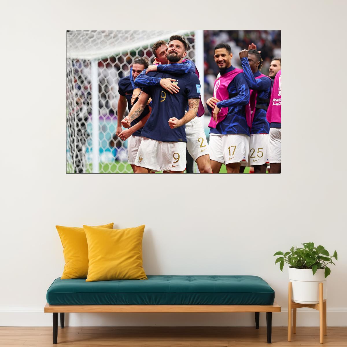 Olivier Giroud France National Team World Cup Poster Wall Art Print Home Wall Decor - xonomax