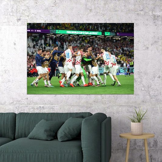 Croatia National Team Celebration World Cup Fans Poster Wall Art Print Home Wall Decor - xonomax